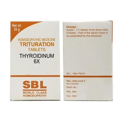 SBL Thyroidinum 6X Tablet 25 gm - Bio-Chemic