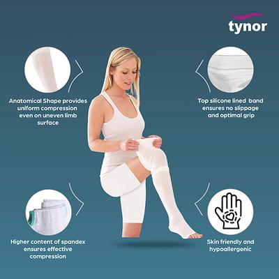 Tynor D.V.T Stocking Knee High (Pair) (M) (I 66) - Knee/Ankle/Leg/Foot Supports