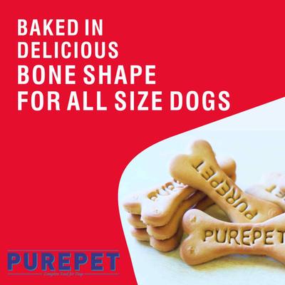 Purepet Milk Flavour, Real Chicken Biscuit,Dog Treats- Jar 455 gm - Petfood