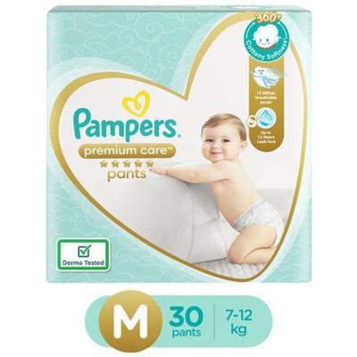 Pampers Premium Care Pants (M) (7 - 12 kg) 30's - Diapers & Wipes