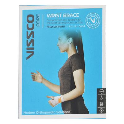 Vissco Core Wrist Brace Mild Support - (Grey) (0604) - Knee/Ankle/Leg/Foot Supports