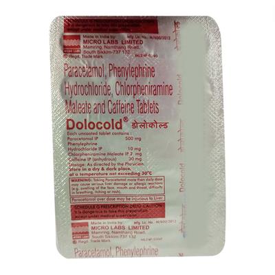 Dolo Cold Tablet 10'S - Cough And Cold-Cou