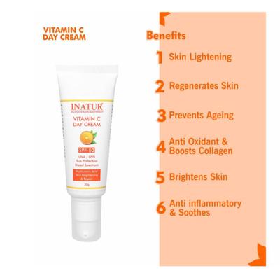 Inatur Vitamin C SPF 50 Day Cream 30 gm - Day Cream
