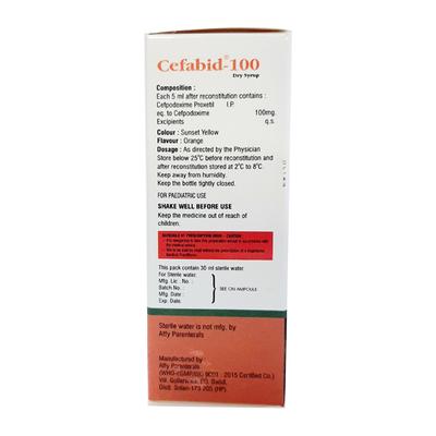 CEFABID 100 Dry Syrup 30ml - Bacterial Infections-Cep