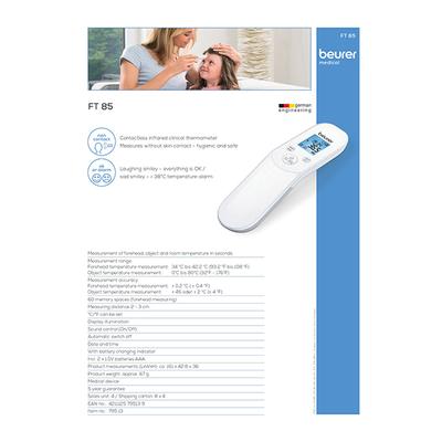 Beurer Digital Thermometer (FT 85) - Thermometer & Oximeter