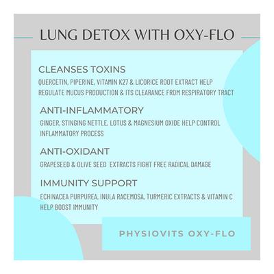 Physiovits OXY-FLO Lung Detox Capsule (Pack of 3 x 10's) - General Health
