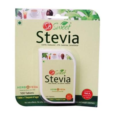 So Sweet 100% Natural 0% Calories Sweetener Stevia Tablets 200's - Sugar Substitute