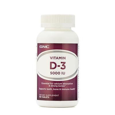 GNC Vitamin D-3 5000 IU Tablets 180's - Multi-Vitamins