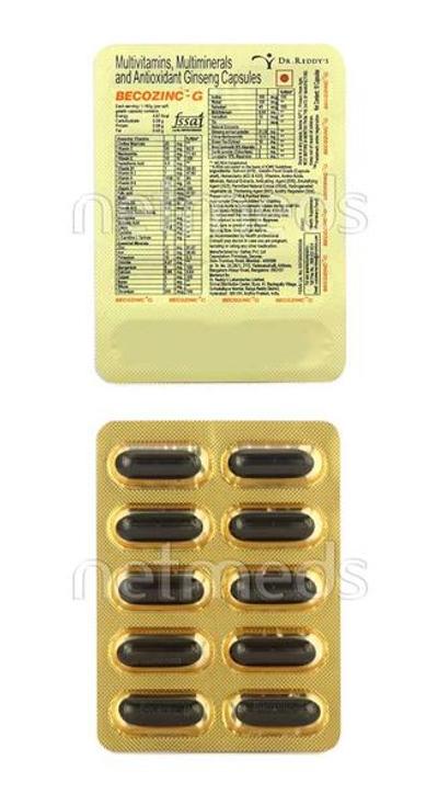 Becozinc G Capsule 10'S - Supplements-Vam