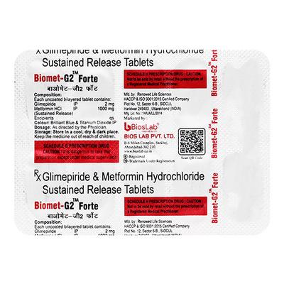 BIOMET G2 FORTE Tablet 10's - Diabetes-Ant