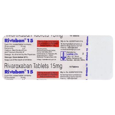 RIVABAN 15 Tablet 14's - Blood Clot-Ant