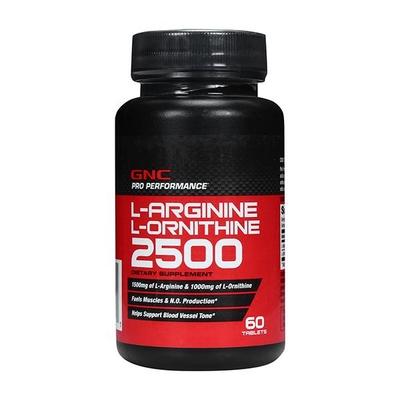 GNC L-Arginine and L-Ornithine 2500 Tablets 60's - Amino Acids