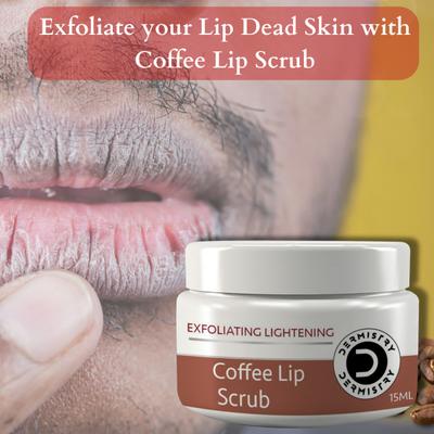 Dermistry Exfoliating Lightening Coffee Lip Scrub 15 ml - Lip Scrubs