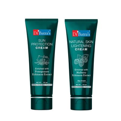 Dr Batra's Skin Care Kit (Sun Protection SPF 30 Cream + Natural Skin Lightening Cream) - Face Sunscreen