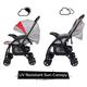 R for Rabbit Sugar Pop Baby Stroller - Red Grey - Baby Safety