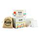 Plush 100% Pure US Cotton Pack (8 Light Flow Pads + 6 Heavy Flow Pads + 2 Panty liner + 1 Plush Pouch) & Hygeine Wipes - Panty Liners