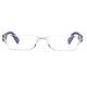 Klar Eye Rectangle Rimless K-511 Reading Glass - Purple, 2.5 Power - Men Eyeglasses