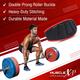 MuscleXP Gym Nylon Padded Weight Lifting Belt - Black (L) 1's - Gym Accessories