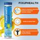 FixUpHealth Electrolytes Effervescent Tablet - Lemon Flavour & FixUpHealth Glutathione Effervescent Tablet - Strawberry Flavour 15s 1's - General Health