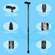 Paxmax Premium Aluminum L Type Walking Stick - Black Carving - Walker & Walking Stick