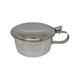 Sahyog Wellness Stainless Steel Slovia Spitting Mug with Lid Sputum Pot with Cover - White (100 ml) 1's - Surgical Instruments
