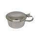 Sahyog Wellness Stainless Steel Slovia Spitting Mug with Lid Sputum Pot with Cover - White (100 ml) 1's - Surgical Instruments