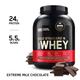 Optimum Nutrition (ON) 100% Whey Gold Standard Powder - Extreme Milk Chocolate 5 lb - Whey Proteins