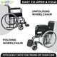 Entros Wheelchair - Black (EHS-875) - Walker & Walking Stick