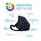 Dettol Cambridge Basic N95 Mask - Anti Virus, Reusable & Washable (Navy Blue, XL) - Face Mask