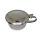 Sahyog Wellness Stainless Steel Slovia Spitting Mug with Lid Sputum Pot with Cover - White (100 ml) 1's - Surgical Instruments