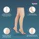 Tynor Compression Garment Leg Mid Thigh Open Toe - Wide (S) (I 78) - Knee/Ankle/Leg/Foot Supports