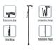 Chevalier Adjustable Walking Stick - Black - Walker & Walking Stick