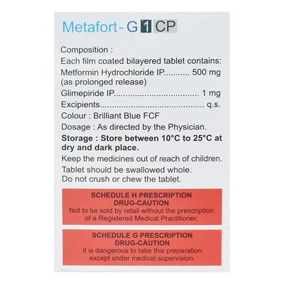Metafort G1 CP Tablet 30'S - Diabetes-Ant