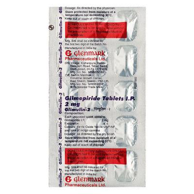 Glimulin 2mg Tablet 15'S - Diabetes-Ant