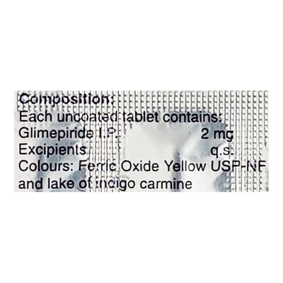 Glimulin 2mg Tablet 15'S - Diabetes-Ant