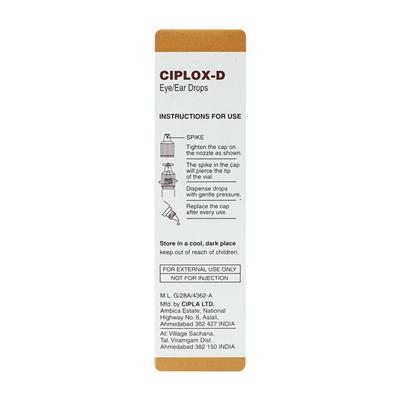 Ciplox D Eye/Ear Drops 10ml - Eye Infections-Eaa