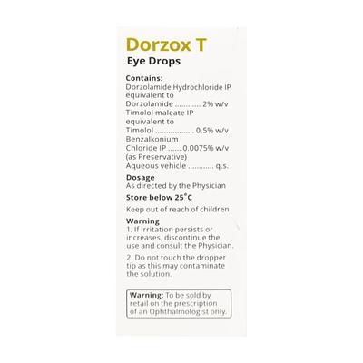 Dorzox T Eye Drops 5ml - Glaucoma-Ant