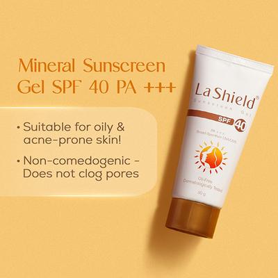 La Shield SPF 40 & PA+++ Anti Acne Sunscreen Gel 50gm - Face Sunscreen