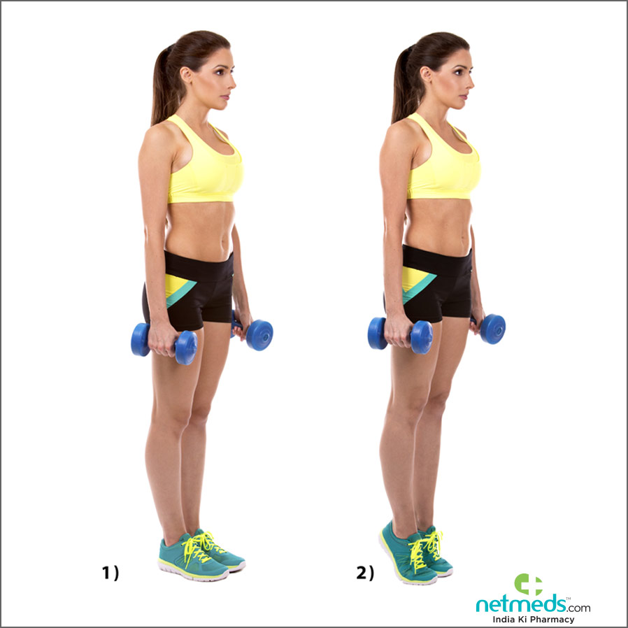 Weighted calf raise exercise