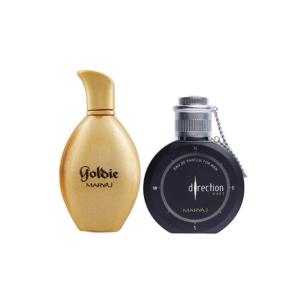 Netmeds | Maryaj Goldie EDP Fruity Floral Perfume And Maryaj Direction East EDP Citrus Spicy Perfume 200 ml