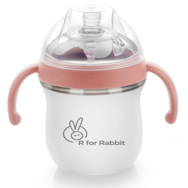 Netmeds | R For Rabbit First Feed Silicon Bottle 160 ml - Pink