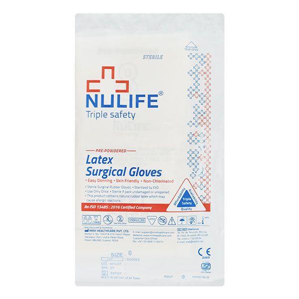 Netmeds | Nulife Triple Safety Latex Surgical Gloves (Size 8) 1's