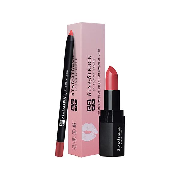 Netmeds | Star Struck by Sunny Leone Coralicious Lip Kit Lipstick and Lip Liner 2's