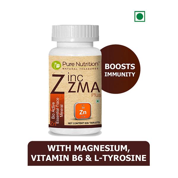 Netmeds | Pure Nutrition Zinc Zma Plus Tablets 60's