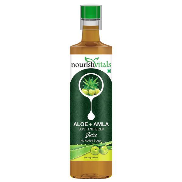 Netmeds | NourishVitals Aloe Vera + Amla Super Energizer Juice 500 ml