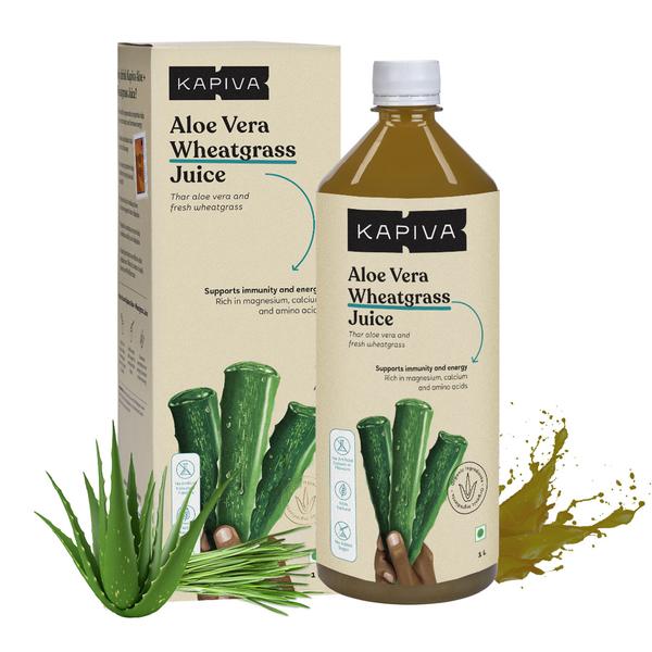 Netmeds | Kapiva Aloe + Wheatgrass Juice 1 ltr