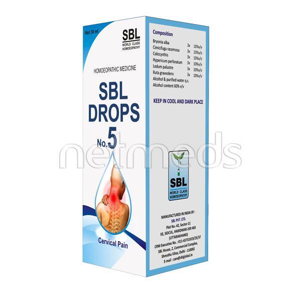 Netmeds | SBL Drops No.5 for Cervical Pain 30 ml