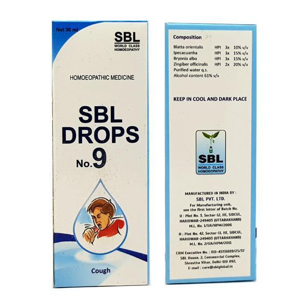 Netmeds | SBL Drops No. 9 (Cough) 30 ml