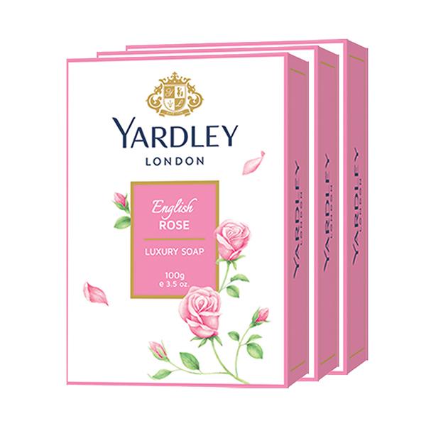 Netmeds | Yardley London Luxury Soap - English Rose (Pack of 3 x 100 gm)