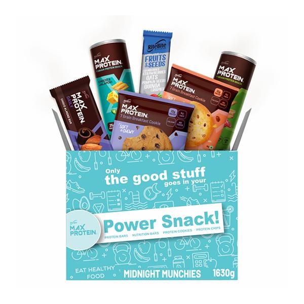 Netmeds | Ritebite Max Protein Power Snack Box - Midnight Munchies 1630 gm